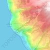 Mapa topográfico São Lourenço, altitud, relieve