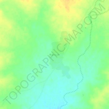 Mapa topográfico Karoub, altitud, relieve