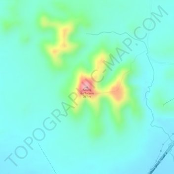 Mapa topográfico Serra do Tucano, altitud, relieve