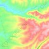 Mapa topográfico Los Volcanes, altitud, relieve