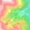 Mapa topográfico Svandal, altitud, relieve