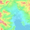 Mapa topográfico Άργος, altitud, relieve