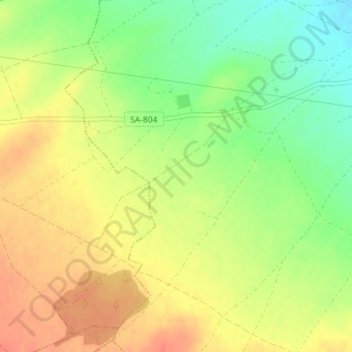 Mapa topográfico La Navas, altitud, relieve