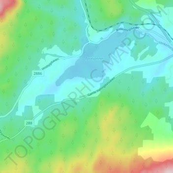 Mapa topográfico Land, altitud, relieve