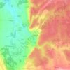 Mapa topográfico Pena Seca, altitud, relieve