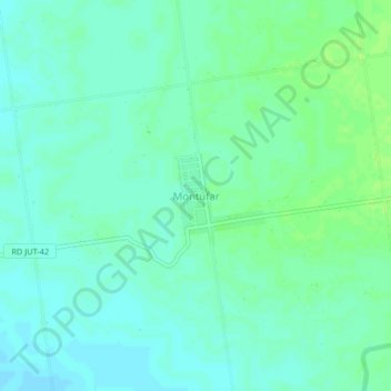 Mapa topográfico Montúfar, altitud, relieve