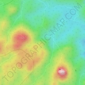Mapa topográfico Castelinho, altitud, relieve