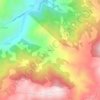 Mapa topográfico Peçene, altitud, relieve