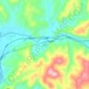 Mapa topográfico 瓮泉村, altitud, relieve