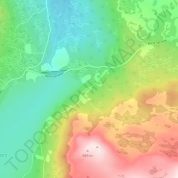 Mapa topográfico Stamnessætra, altitud, relieve