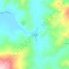 Mapa topográfico Los Cristales - La Patagua, altitud, relieve