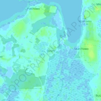 Mapa topográfico Düssin, altitud, relieve