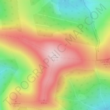 Mapa topográfico Lobawn, altitud, relieve