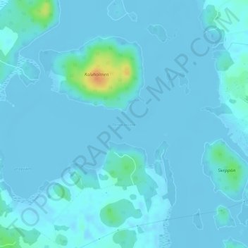 Mapa topográfico Pernajanlahti, altitud, relieve