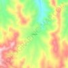 Mapa topográfico Potrerillos, altitud, relieve