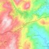 Mapa topográfico Gandarela de Basto, altitud, relieve