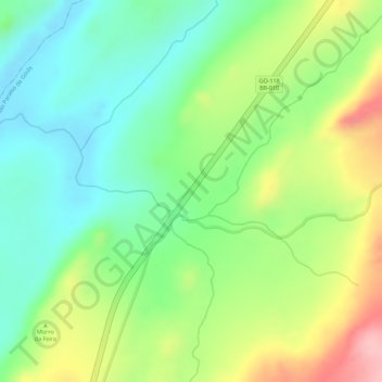 Mapa topográfico Paralelo 14, altitud, relieve