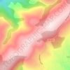 Mapa topográfico Pena el Caleyo, altitud, relieve