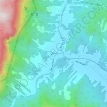 Mapa topográfico Quiriri, altitud, relieve