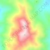 Mapa topográfico Cerro Gupo, altitud, relieve
