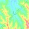 Mapa topográfico Los Sauces, altitud, relieve