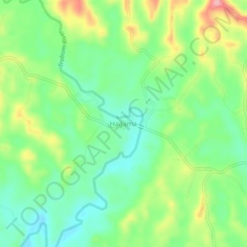 Mapa topográfico Hagama, altitud, relieve