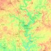 Mapa topográfico Ziyang, altitud, relieve