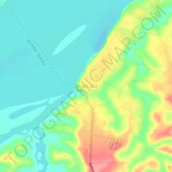 Mapa topográfico Miritituba, altitud, relieve