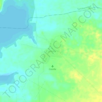 Mapa topográfico Costilla, altitud, relieve