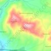 Mapa topográfico Malhão, altitud, relieve