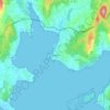 Mapa topográfico Rianxo, altitud, relieve