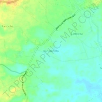 Mapa topográfico Ranomeeto, altitud, relieve