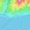 Mapa topográfico Belém, altitud, relieve