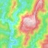 Mapa topográfico Vale de Açor, altitud, relieve