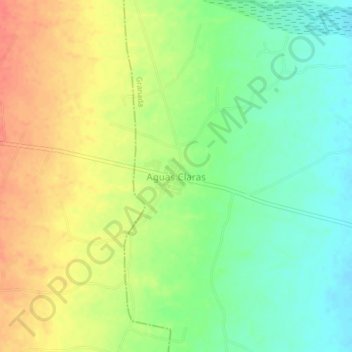Mapa topográfico Aguas Claras, altitud, relieve