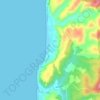 Mapa topográfico Iloca, altitud, relieve