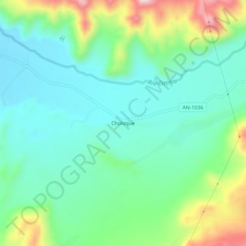Mapa topográfico Choloque, altitud, relieve