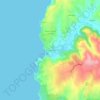 Mapa topográfico São Lourenço, altitud, relieve