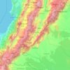 Mapa topográfico Huila, altitud, relieve