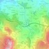 Mapa topográfico O Canizo, altitud, relieve