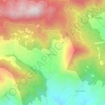 Mapa topográfico Kazimiye, altitud, relieve