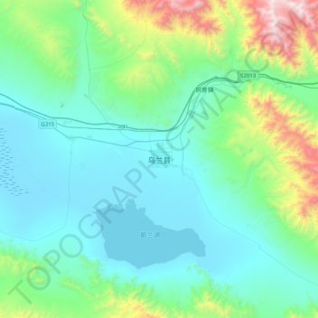 Mapa topográfico Xireg, altitud, relieve