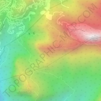 Mapa topográfico Meu Castelo, altitud, relieve