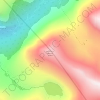Mapa topográfico Høghornet, heimste, altitud, relieve