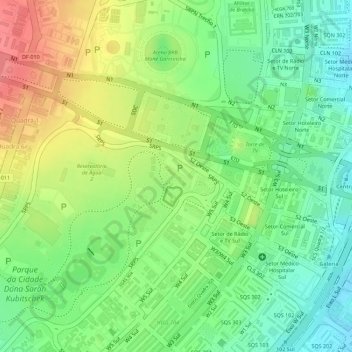 Mapa topográfico ipê rosa, altitud, relieve