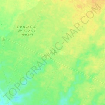 Mapa topográfico El Rosario, altitud, relieve