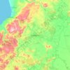 Mapa topográfico Cauquenes, altitud, relieve