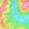 Mapa topográfico Sallanches, altitud, relieve