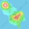 Mapa topográfico 八丈島, altitud, relieve