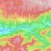 Mapa topográfico Labastide-Rouairoux, altitud, relieve
